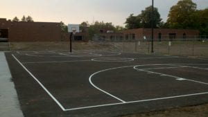 Sports court painting