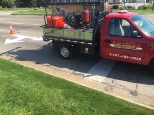 Pavement marking truck