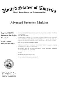 Advanced Pavement Marking® Trademark