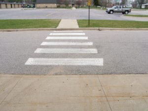 Crosswalk line markings