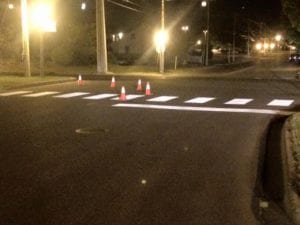 Crosswalks installed by APM crews