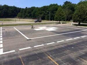 Helicopter landing pad painting