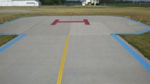 Helicopter landing zone painting