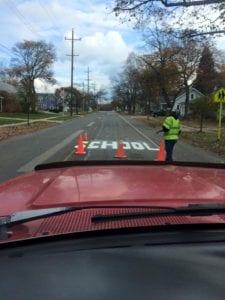 Advanced Pavement Marking school zone painting