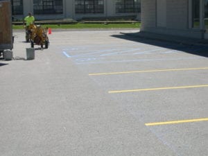 Parking lot striping services