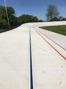 Velodrome markings