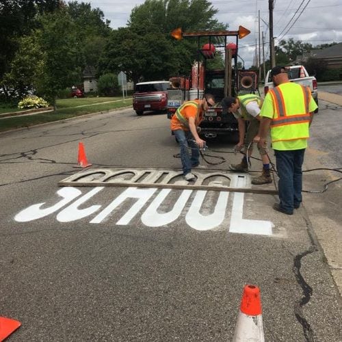 School Zone Markings